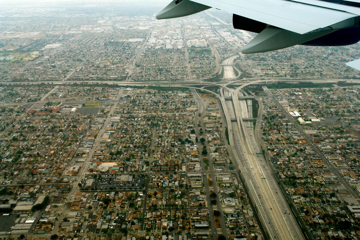Aerial view of LA