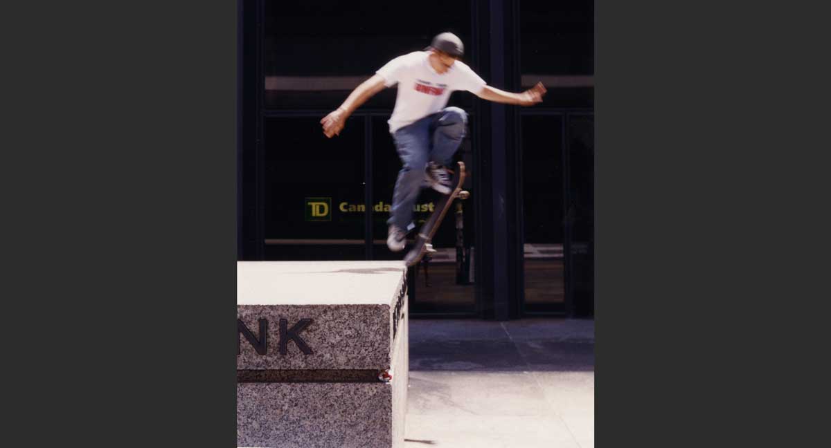 Ollying of a huge TD Canada Trust ledge