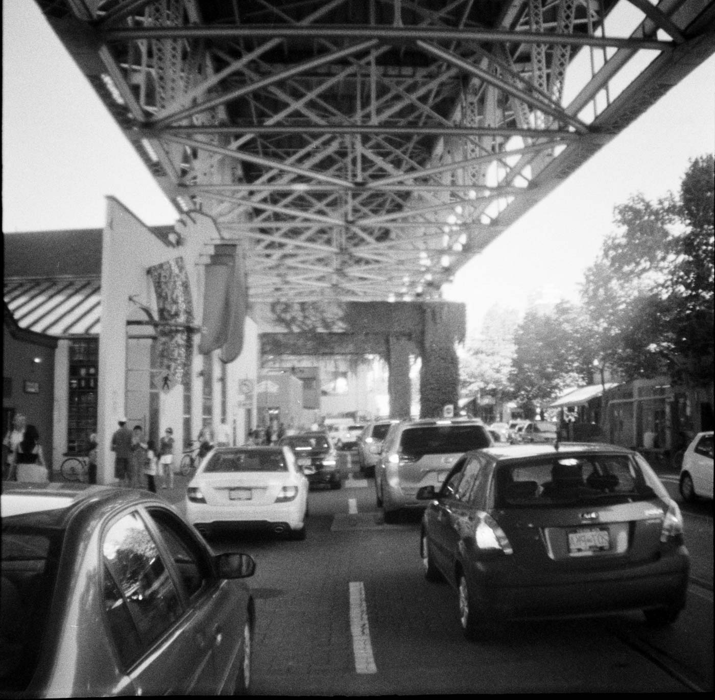 Traffic on Granville Island Traffic on Granville Island