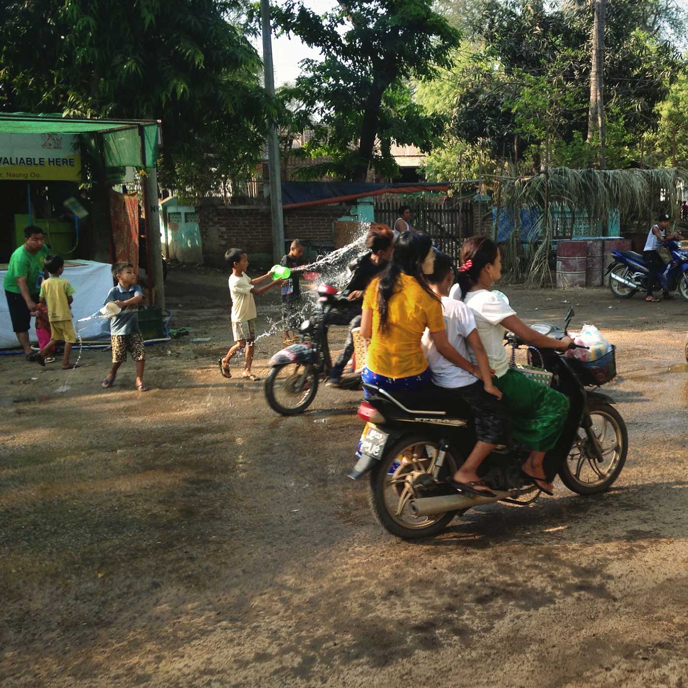 Water festival in Bagan