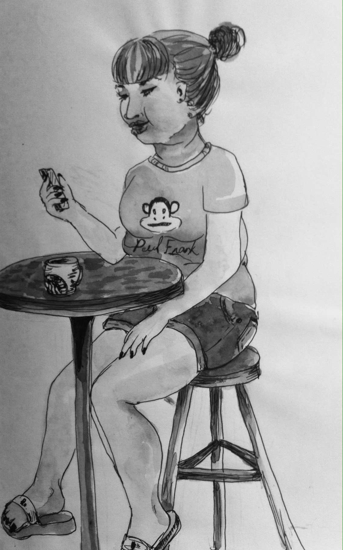 Starbucks Girl drawing